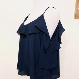 NWT Sheer Off The Shoulder Tank Top